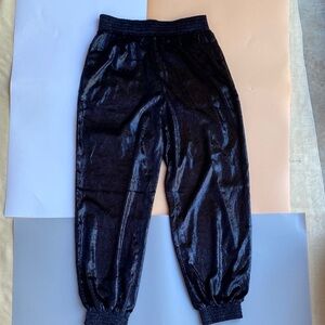7 For All Mankind Metallic Velvet Black Joggers